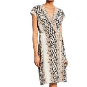 Joie Snake Print Wrap Dress in Ombre Snake Print Size XXS